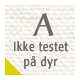 Ikke testet p&aring; dyrp&aring; dyr